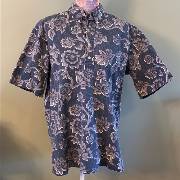 reyn spooner Other - Reyn Spooner Hawaiian Blue Large Mens Shirt Floral